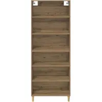 vidaXL Highboard Chêne Artisan 69,5 x 32,5 x 180 cm Matériau dérivé du bois