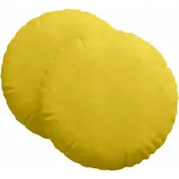vidaXL Coussins de siège 2 pcs Jaune Ø80 x 29 cm Velours