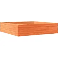 vidaXL Jardinière cire marron 100x100x23 cm bois de pin massif