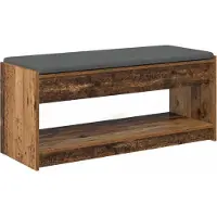 vidaXL Banc d'entrée avec coussin Bois ancien 103 x 38 x 45 cm