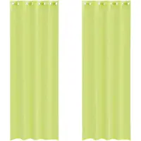 vidaXL Voile Rideaux avec oeillets 2 pcs. Vert pomme 140x300 cm