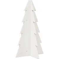 vidaXL Arbre de Noël en bois pour décoration blanc 69,5 cm pin massif