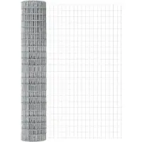 vidaXL Clôture extérieure type européen, à encastrer dans le sol, 10 x 1,6 m, acier galvanisé à chaud