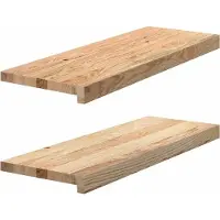 vidaXL Appuis de fenêtre 2 pcs. Non traité 70x25x2 cm Chêne massif