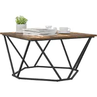 vidaXL Table Basse Chêne Fumé 80X80X45 Cm Avec Bois d'Ingénierie Lumarko !