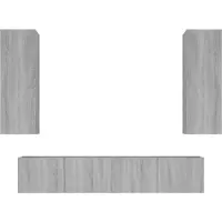 vidaXL Ensemble de 4 meubles TV Gris Sonoma Bois composite