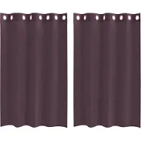 vidaXL Voile Rideaux avec oeillets 2 pcs. Violet 140x175 cm