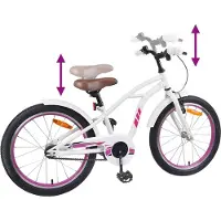 vidaXL Vélo enfant 20 pouces pour 6-11 ans Blanc