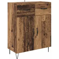 vidaXL Buffet haut avec tiroirs, 2 pièces, bois recyclé, aggloméré
