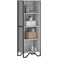 vidaXL Bibliothèque sonoma gris 50x31x137,5 cm bois d'ingénierie