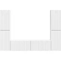 vidaXL : Ensemble de 6 meubles TV, blanc, en panneaux de fibres de bois