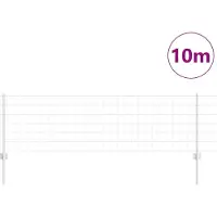 vidaXL Clôture en fil de fer soudé 10 x 0,6 m (L x H) Acier galvanisé à chaud