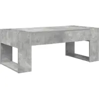 vidaXL Table basse Béton Gris 110 x 50 x 41 cm Bois composite