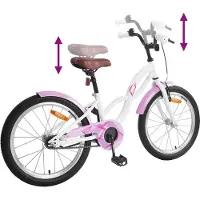vidaXL Vélo enfant 20 pouces pour 6-11 ans Blanc