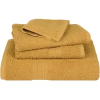 vidaXL Essuie-mains 4 pcs doré 50x100 cm 360 g/m² 100% coton