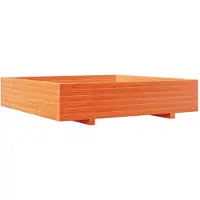 vidaXL Jardinière cire marron 110x110x26,5 cm bois de pin massif