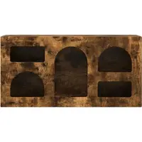 vidaXL Meuble TV ELST, 80 x 35 x 40 cm, bois composite imitation chêne fumé