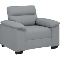vidaXL Fauteuil gris clair 60 cm tissu