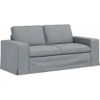 vidaXL Canapé 2 pcs Gris clair Mét¿¿