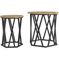 vidaXL : Table basse, lot de 2, imitation chêne artisanal, 50 x 50 x 50 cm