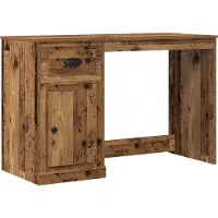 vidaXL Bureau en bois de récupération, 50 x 115 x 75 cm, fabriqué en bois composite