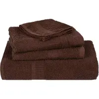 vidaXL Ensemble de serviettes 6 pcs marron 360 g/m² 100% coton