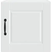 vidaXL Armoire murale PORTO, 2 pièces, blanche, en panneaux de fibres de bois