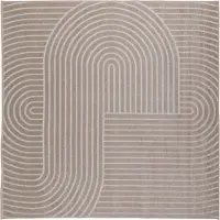 vidaXL Tapis de salon PALMERAS Beige 200 x 200 cm Polyester