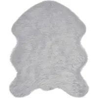 vidaXL Tapis en Peau de Mouton Synthétique Gris 50 x 80 cm Polyester