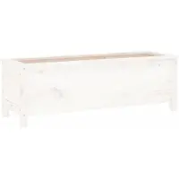 vidaXL Lit surélevé blanc 119,5x40x39 cm Pin massif