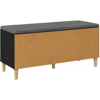 vidaXL Banc D'entrée Avec Coussin Chêne Noir 60 X 38 X 46 Cm