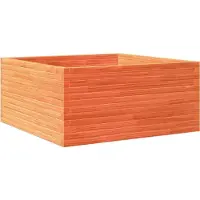 vidaXL Jardinière cire marron 100x100x46 cm bois de pin massif
