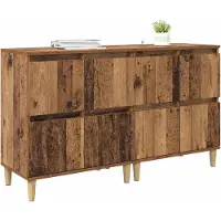 vidaXL - Ensembles de meubles de rangement, 2 pièces, bois d'œuvre, 60 x 35 x 70 cm, panneaux de particules