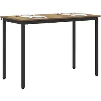 vidaXL Table de salle à manger, 110 x 55 x 75 cm, métal, forme rectangulaire