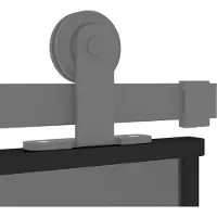 vidaXL Porte coulissante noire 102,5x205 cm verre trempé et aluminium