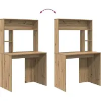 vidaXL Bureau Artisan-Chêne 91 x 50 x 149 cm Bois composite