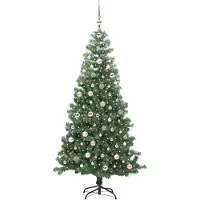 vidaXL Sapin de Noël avec 300 LED avec support Vert 240 cm PVC