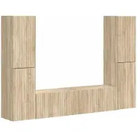 vidaXL Ensemble de 6 meubles TV , style Sonoma, en panneaux de particules imitation chêne
