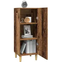 vidaXL Buffet en vieux bois 34,5 x 34 x 90 cm Matériau dérivé du bois