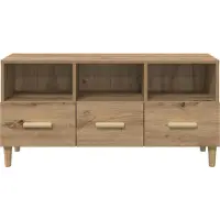 vidaXL Meuble TV , style artisanal, chêne, 102 x 36 x 50 cm, aggloméré