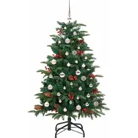 vidaXL Sapin de Noël artificiel Vert 150 cm PVC, métal et plastique