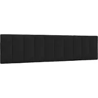 vidaXL Coussin de tête de lit "Hanko" Noir 200 cm Tissu