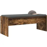 vidaXL Banc d'entrée avec coussin Chêne fumé 100 x 38 x 46 cm