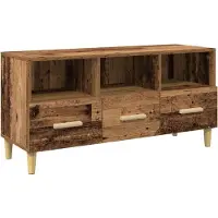 vidaXL Meuble TV en bois recyclé 102 x 36 x 50 cm, aggloméré