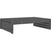 vidaXL Tabouret de jardin Gris 120x80 cm Pin massif