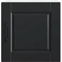 vidaXL Armoire murale PORTO, 2 pièces, noire, en panneaux de particules