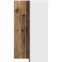 vidaXL Armoire d'angle murale LUCCA en bois vieilli 57 x 57 x 100 cm, aggloméré