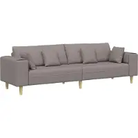 vidaXL Sofa en tissu avec coussin Taupe 208 cm tissu