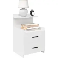 vidaXL Tables de chevet 2 pièces avec 2 tiroirs Blanc 40 x 36,5 x 62 cm