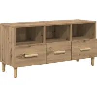 vidaXL Meuble TV , style artisanal, chêne, 102 x 36 x 50 cm, aggloméré
